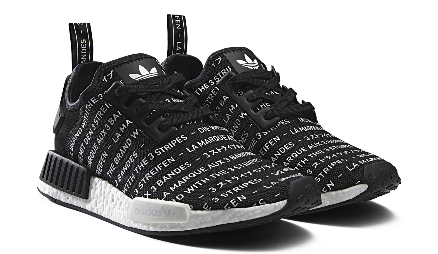 nmd black with white bottoms adidas