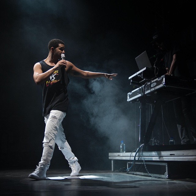 Drake wearing Air Jordan I 1 Retro White