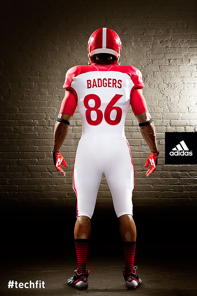 adidas TECHFIT Football Uniforms for Wiconsin Badgers Unrivaled Game (3)