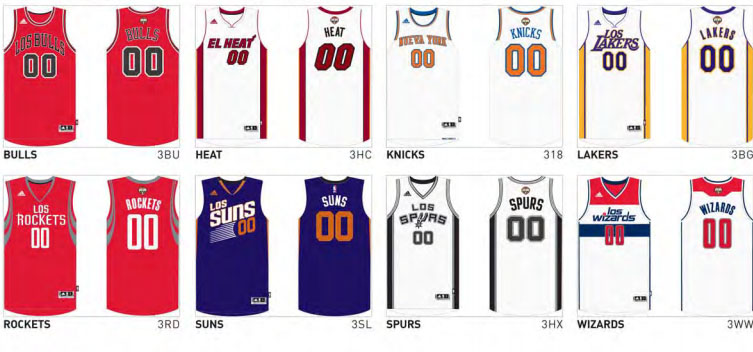 2014-2015 NBA Hispanic Heritage Uniforms
