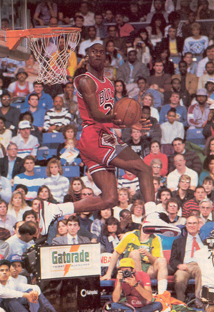 Michael Jordan wearing Air Jordan II 2