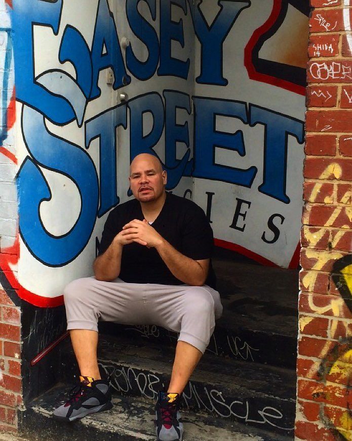 Fat Joe Wearing the 'Bordeaux' Air Jordan 7