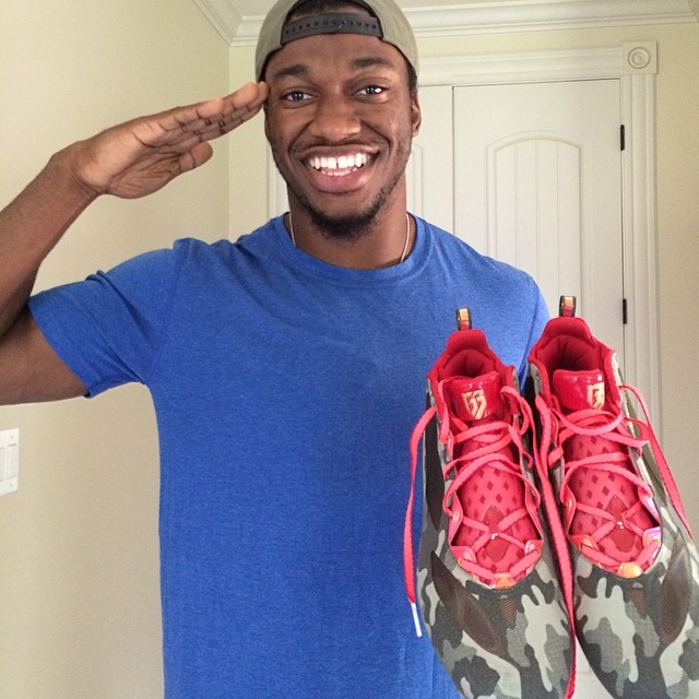 Robert Griffin III RG3 Camouflage Cleats for Memorial Day