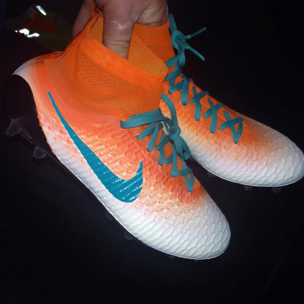 Louis Delmas wearing Nike Magista Dolphins by Soles by Sir (1)