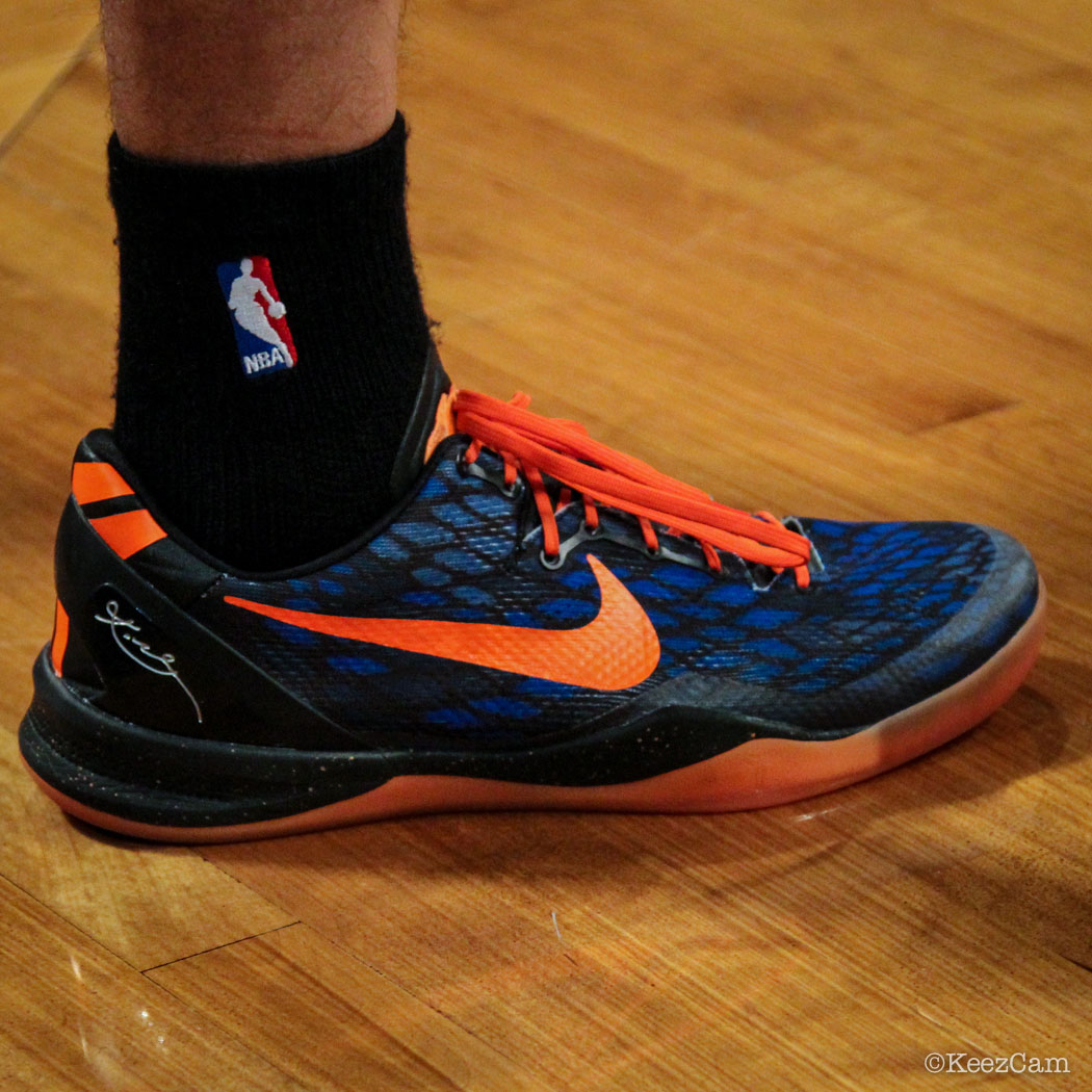 SoleWatch // Up Close At Barclays for Nets vs Knicks - Pablo Prigioni wearing Nike Kobe 8 iD