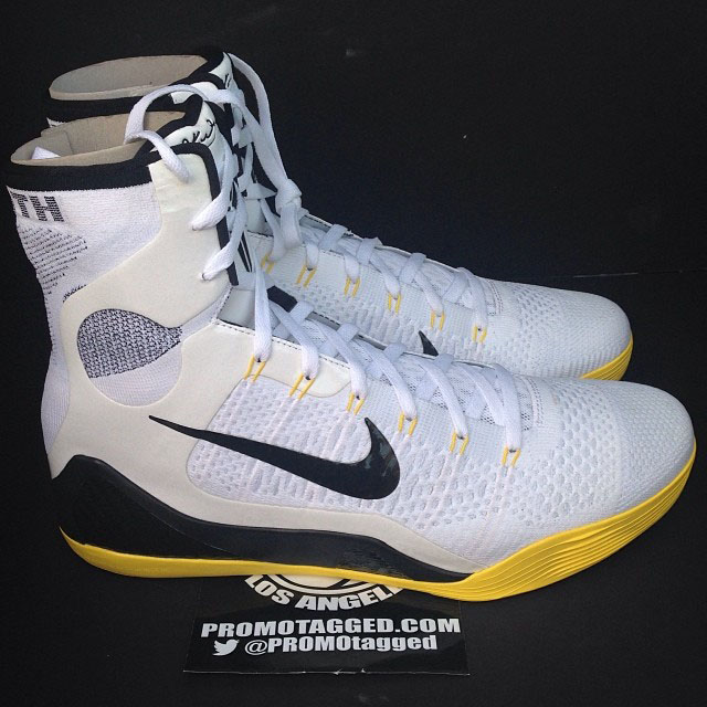 Nike Kobe 9 Elite White/Black-Gold