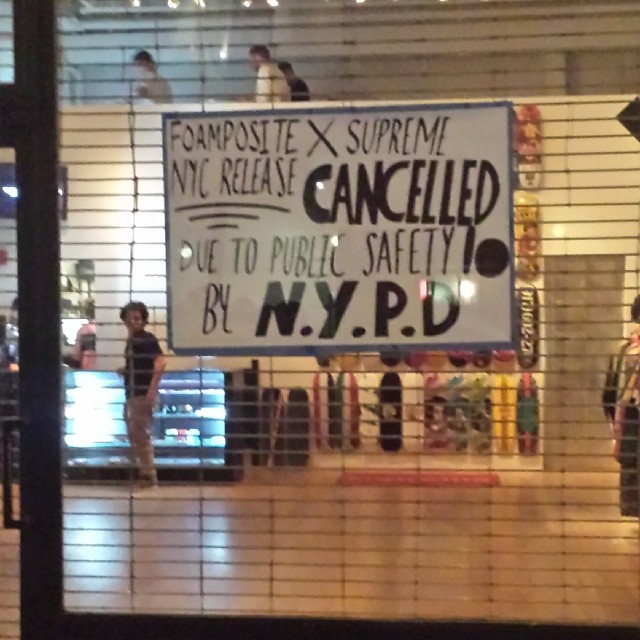 NYPD Shuts Down Supreme x Nike Air Foamposite One In-Store Release (2)