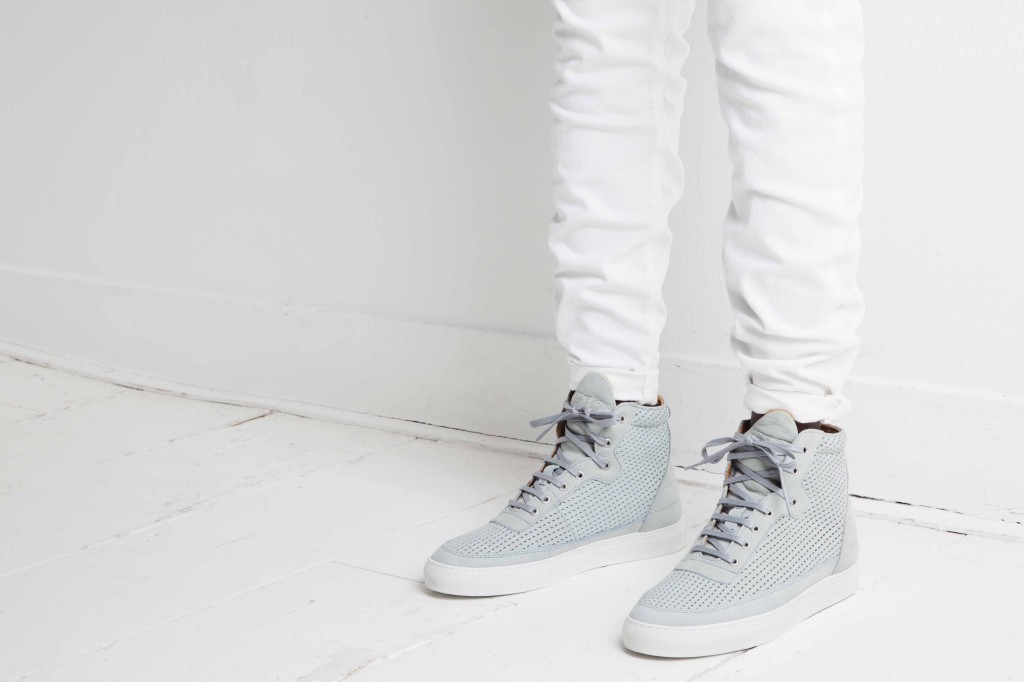 Filling Pieces Spring Summer 2014 high top blue perforated