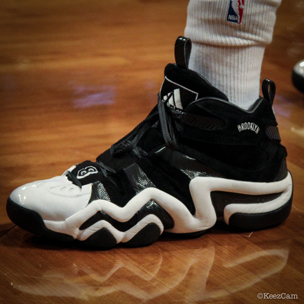 Sole Watch // Up Close At Barclays for Nets vs Pacers - Reggie Evans wearing adidas Crazy 8 Brooklyn Nets
