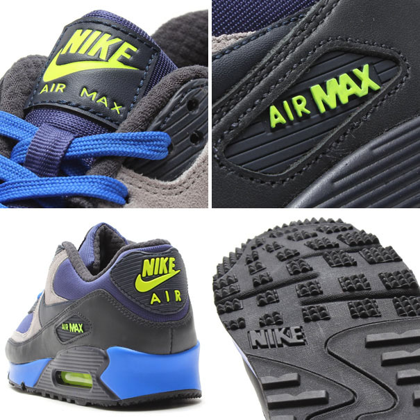 Nike Air Max 90 Winter PRM Blue Recall/Dark Obsidian-Flat Silver 683282-400 (3)