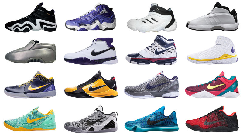 list of all kobe shoes