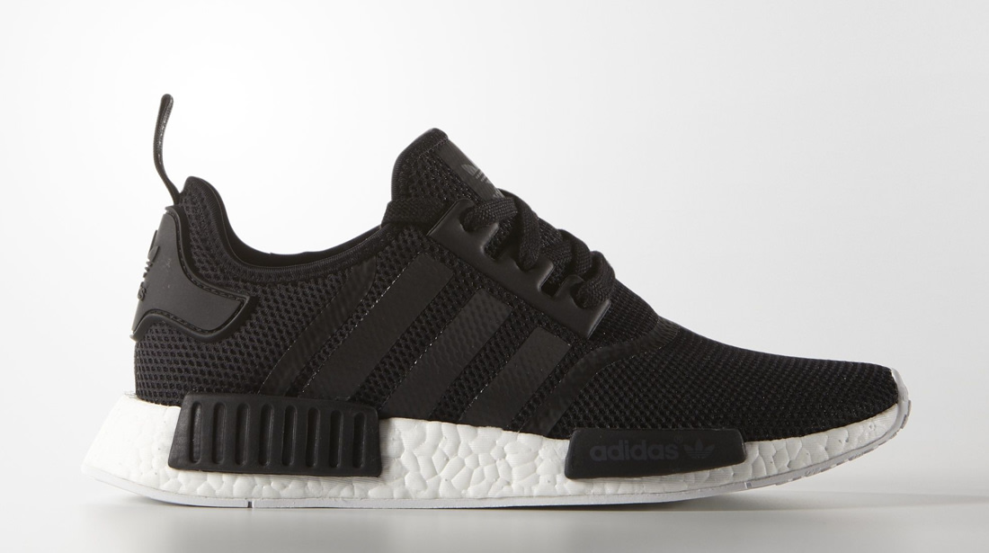 nmd black with white bottoms adidas