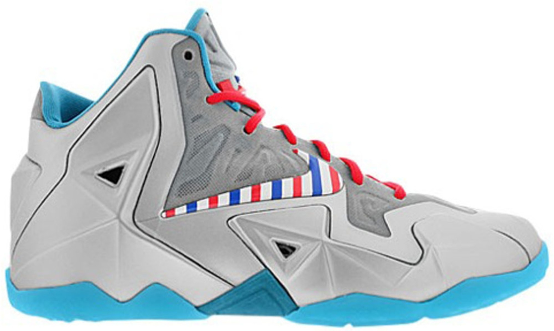 blue and silver lebrons
