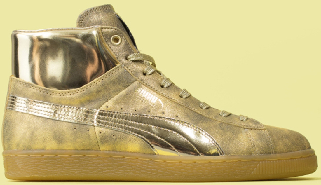 Puma Suede Mid Gold/Gold | Puma | Sole Collector