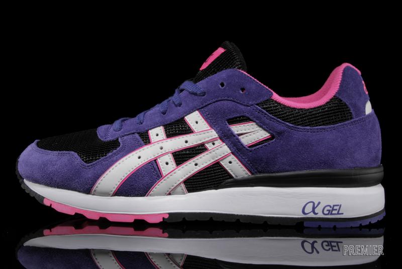 ASICS GT II in black purple and white