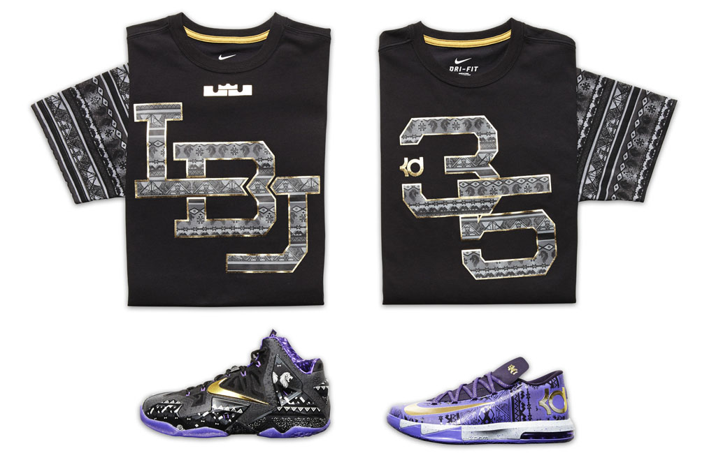 Nike Basketball Black History Month BHM 2014  LeBron James & Kevin Durant Shirts