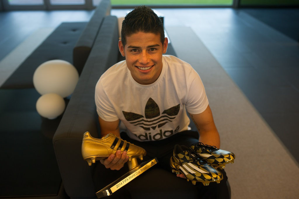 World Cup Star James Rodriguez Receives adidas Golden Boot