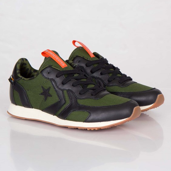Undefeated x Converse Auckland Racer in Black Rifle Green and Orange