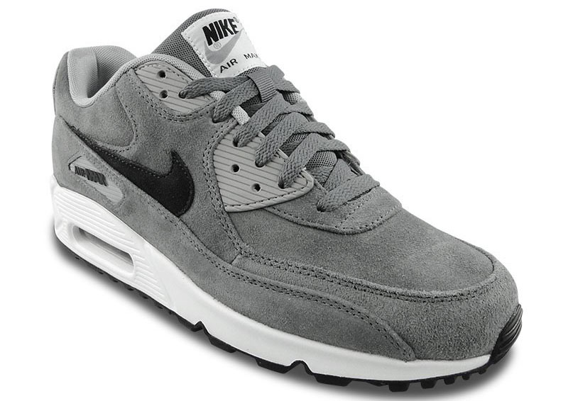 Nike Air Max 90 Essential Leather PRM Cool Grey 666578-002 (2)