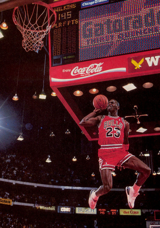 Michael Jordan wearing Air Jordan 3 Cement