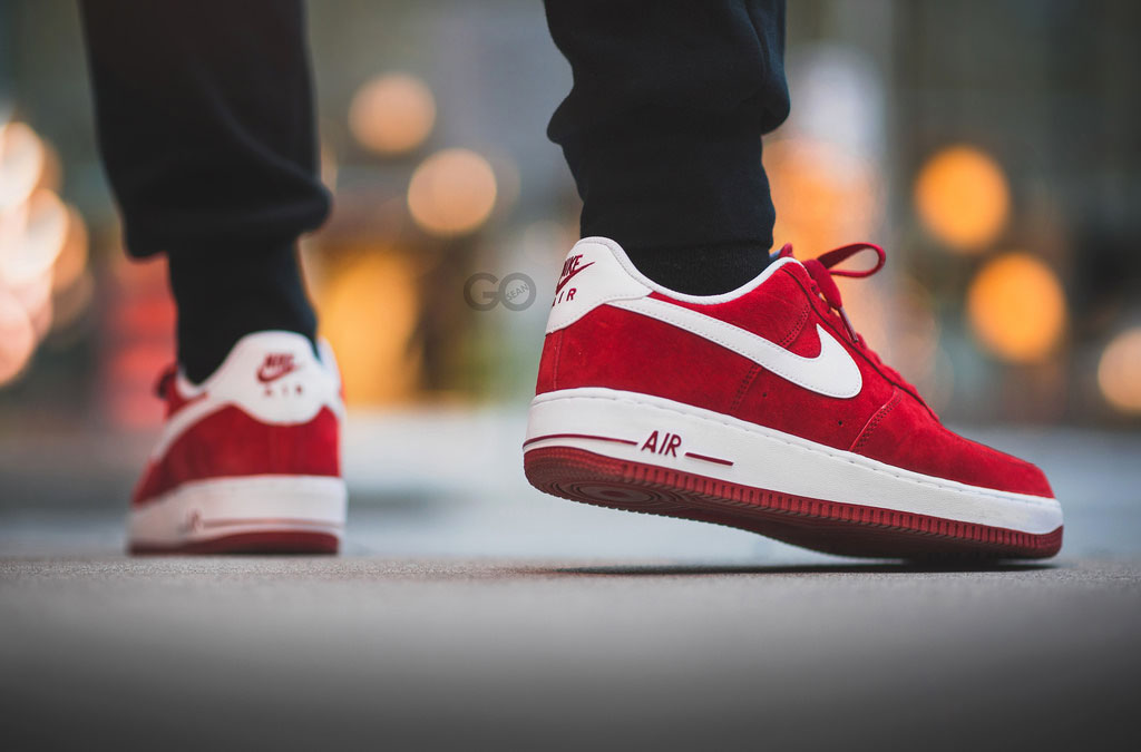 sgo8 in the 'Red Suede' Nike Air Force 1 Low