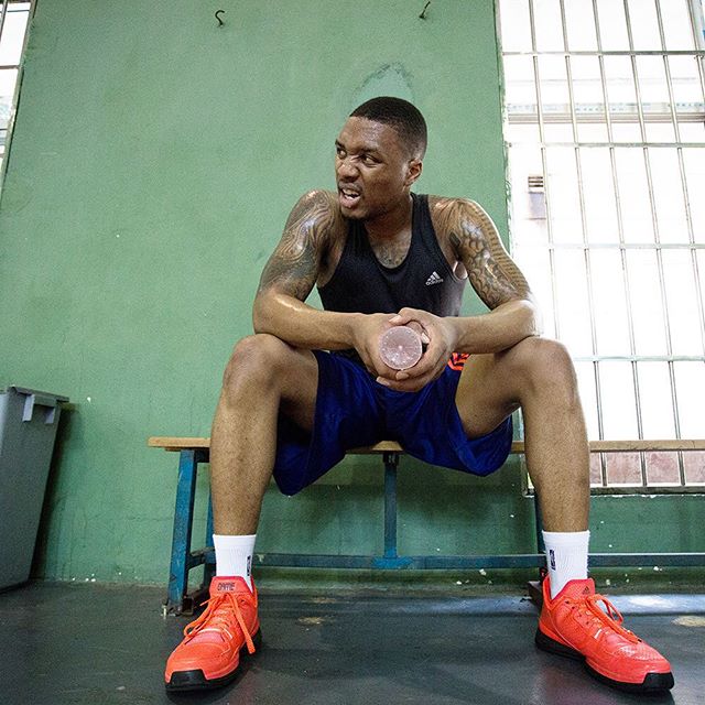 Dame Lillard wearing the 'Take On Summer' adidas D Lillard 1