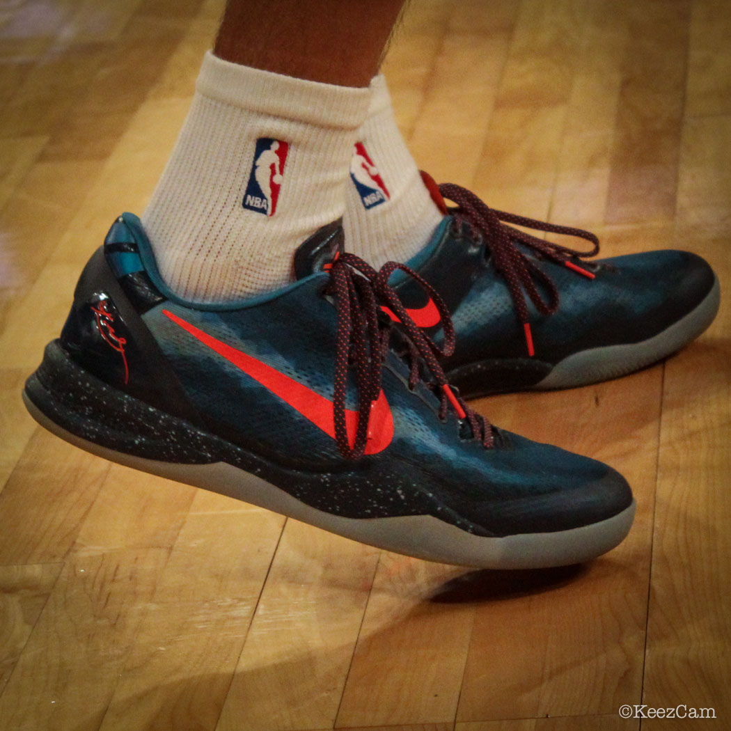 SoleWatch // Up Close At MSG for Pelicans vs Knicks - Pablo Prigioni wearing Nike Kobe 8 Blitz Blue