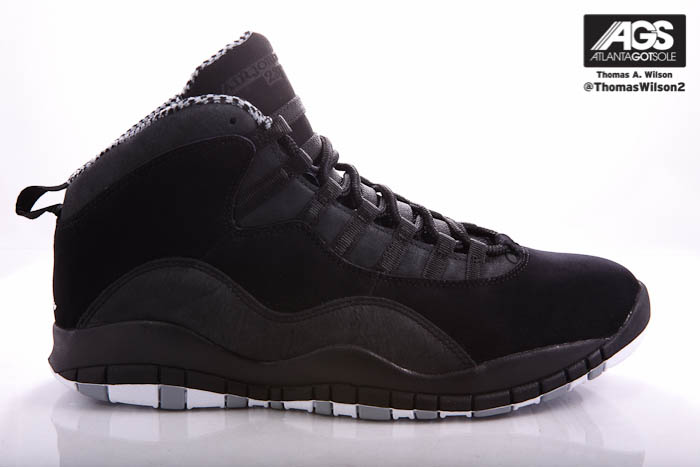 Air Jordan 10 X Retro Shoes Black White Stealth 310805-003 (3)