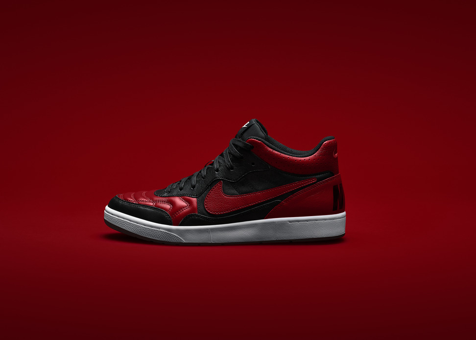 Marco Materazzi x Nike Tiempo 94 Air Jordan in Black Red Profile