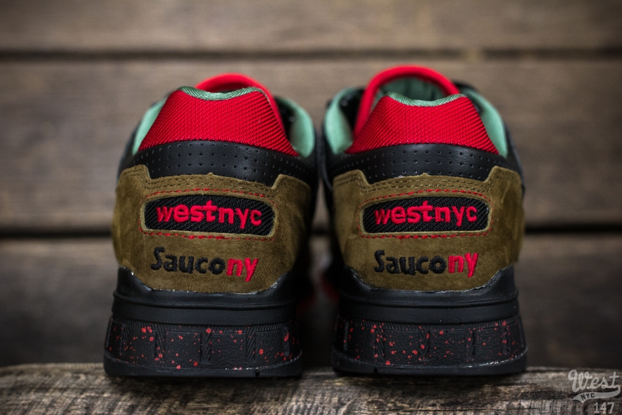 West NYC x Saucony Shadow 5000 Cabin Fever NY heel detail