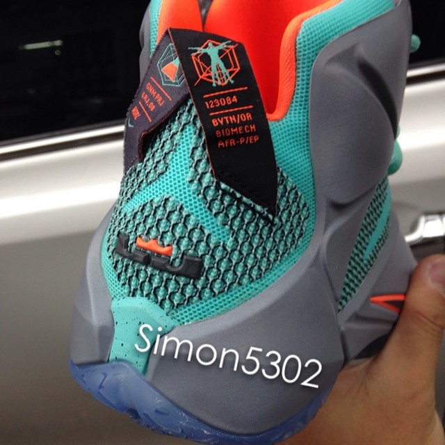 Nike LeBron XII 12 Teal/Grey-Orange Sample (12)