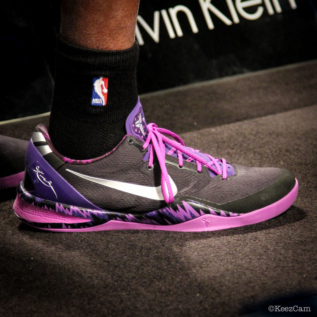SoleWatch // Up Close At Barclays for Nets vs Lakers - Kobe Bryant wearing Nike Kobe 8 Philippines