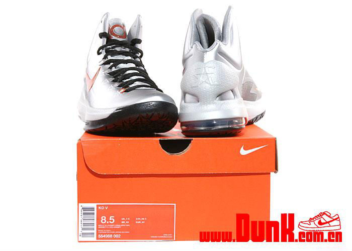 Nike KD V Metallic Silver Desert Orange Sport Grey Black 554988-002 (6)