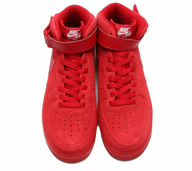 red and black air forces high top