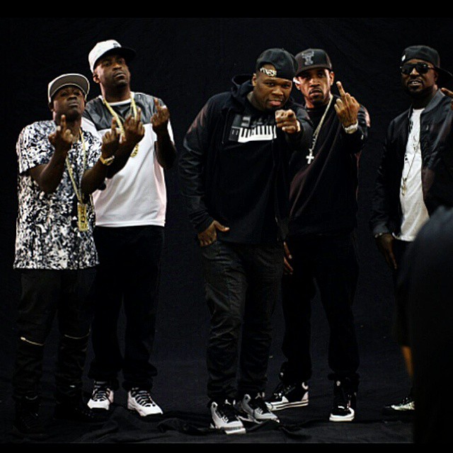 50 Cent wearing Air Jordan III 3 Wolf Grey; Tony Yayo wearing Air Jordan X 10 Steel