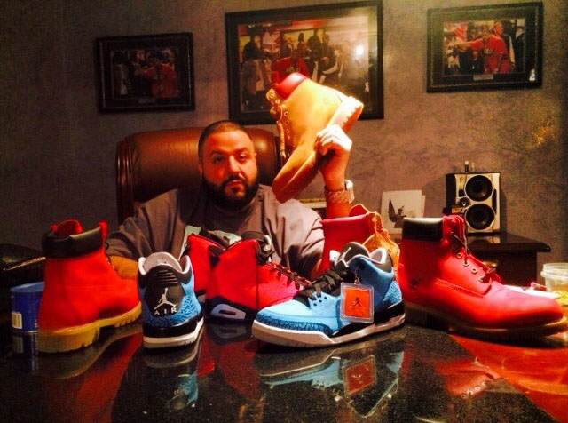 DJ Khaled Picks Up Air Jordan 3 Powder, Air Jordan 6 Infrared 23, VILLA x Timberland