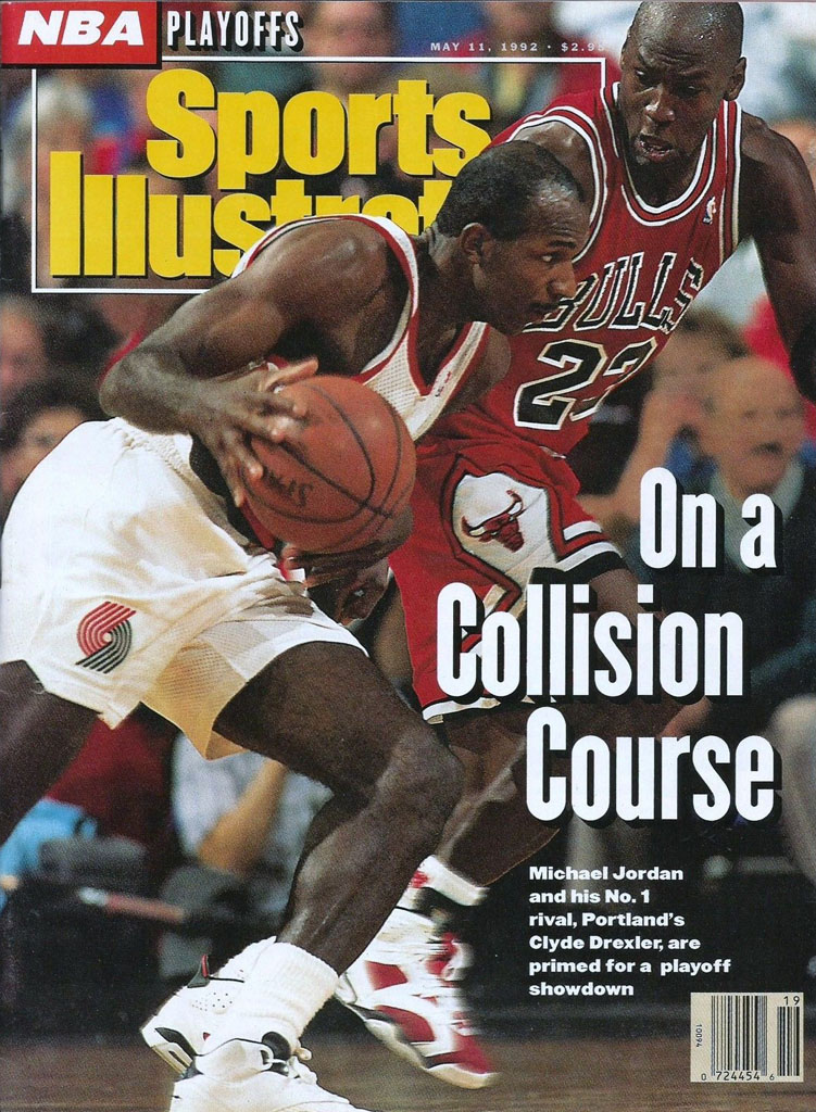 Michael Jordan wears Air Jordan VI 6 Carmine on May 1992 Sports Illustrated