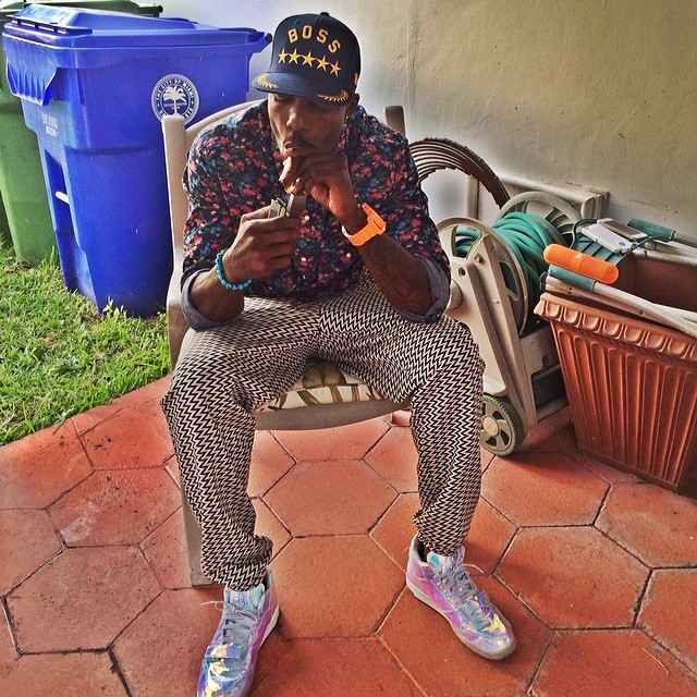 Chad Johnson wearing Nike Air Trainer 1 Silver Speed