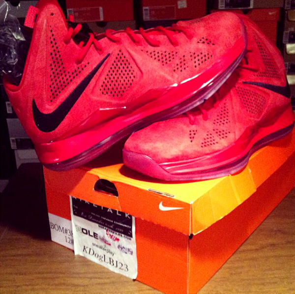 Nike LeBron X Red Suede (1)