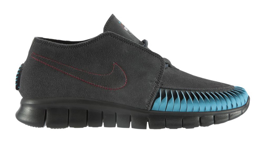 Nike N7 Free Forward Moc 2 in Anthracite University Red and Turquoise