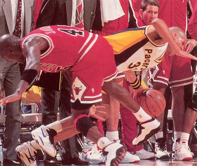 Michael Jordan Wearing "Chicago" Air Jordan X
