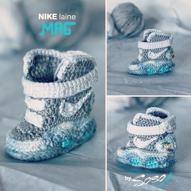 Nike Mag Crochet Baby Booties (2)