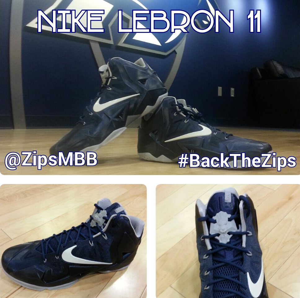 The Akron Zips' Nike LeBron 11 PE
