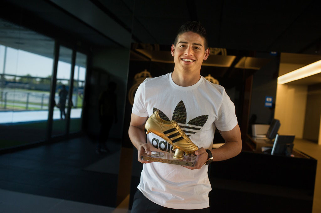 World Cup Star James Rodriguez Receives adidas Golden Boot