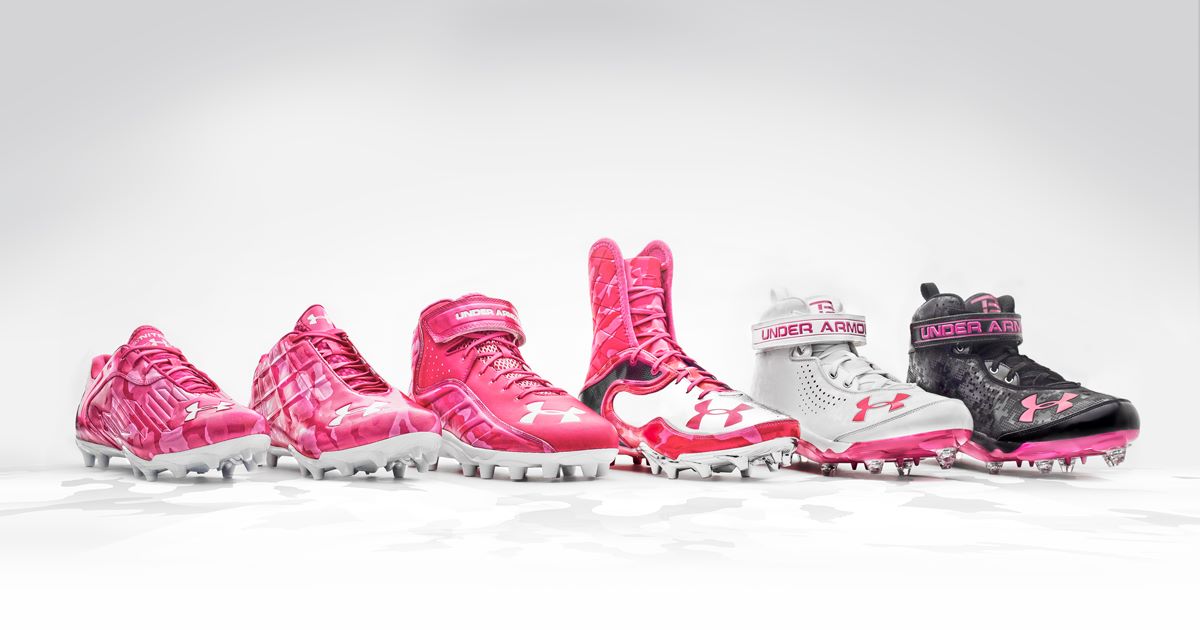 Under Armour Power in Pink Cleats for Breast Cancer Awareness