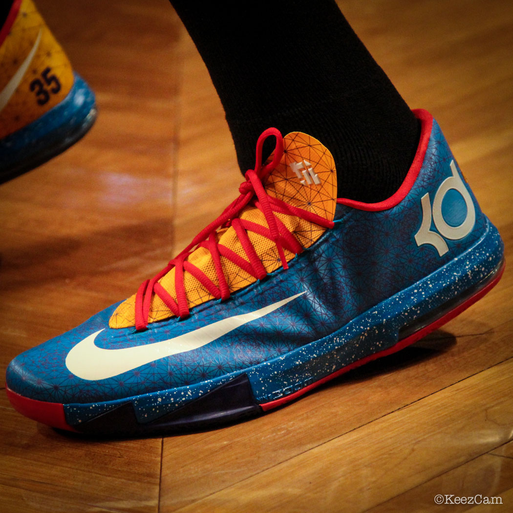 Kevin Durant wearing Nike KD 6 Year of the Horse iD PE