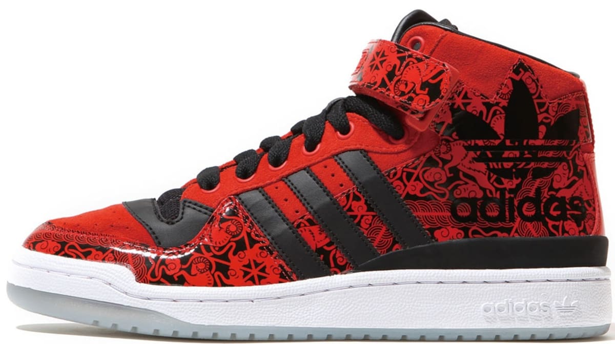adidas Originals Forum Mid CNY Red/Black-White | adidas | Sole Collector