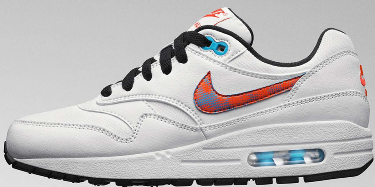 white orange blue nikes