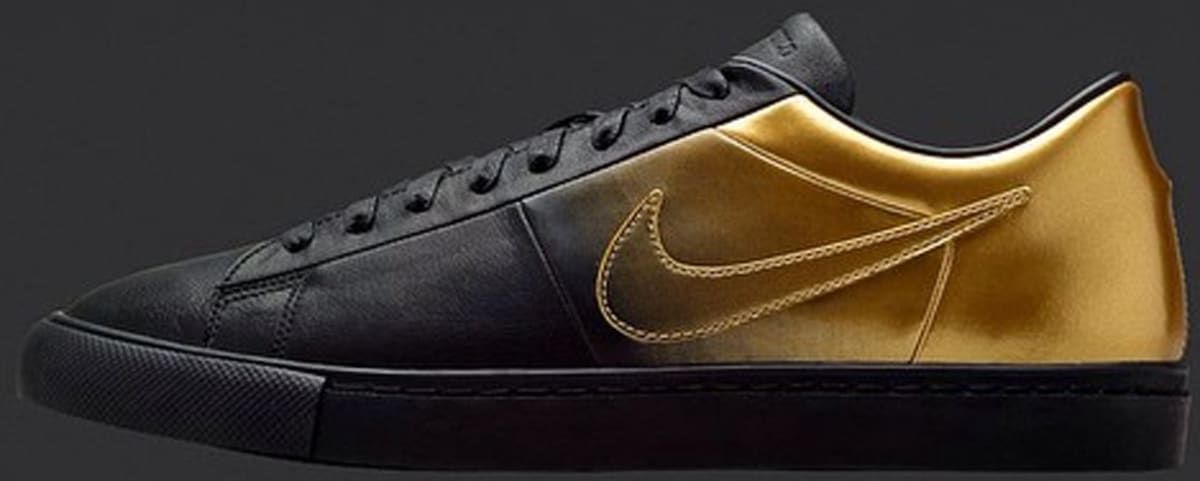 black gold nike blazers