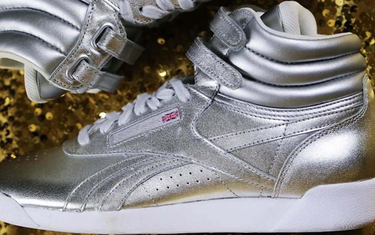 silver reebok high tops